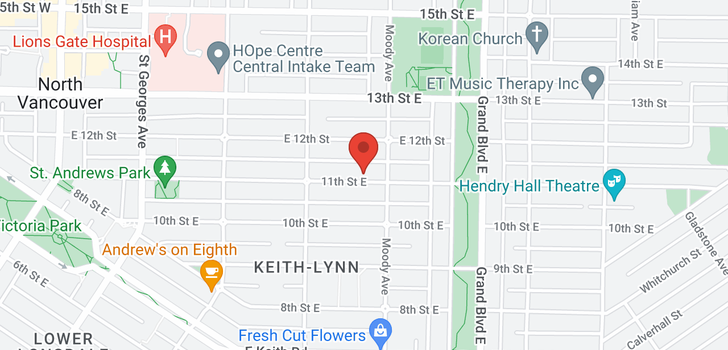 map of 446 E 11TH STREET